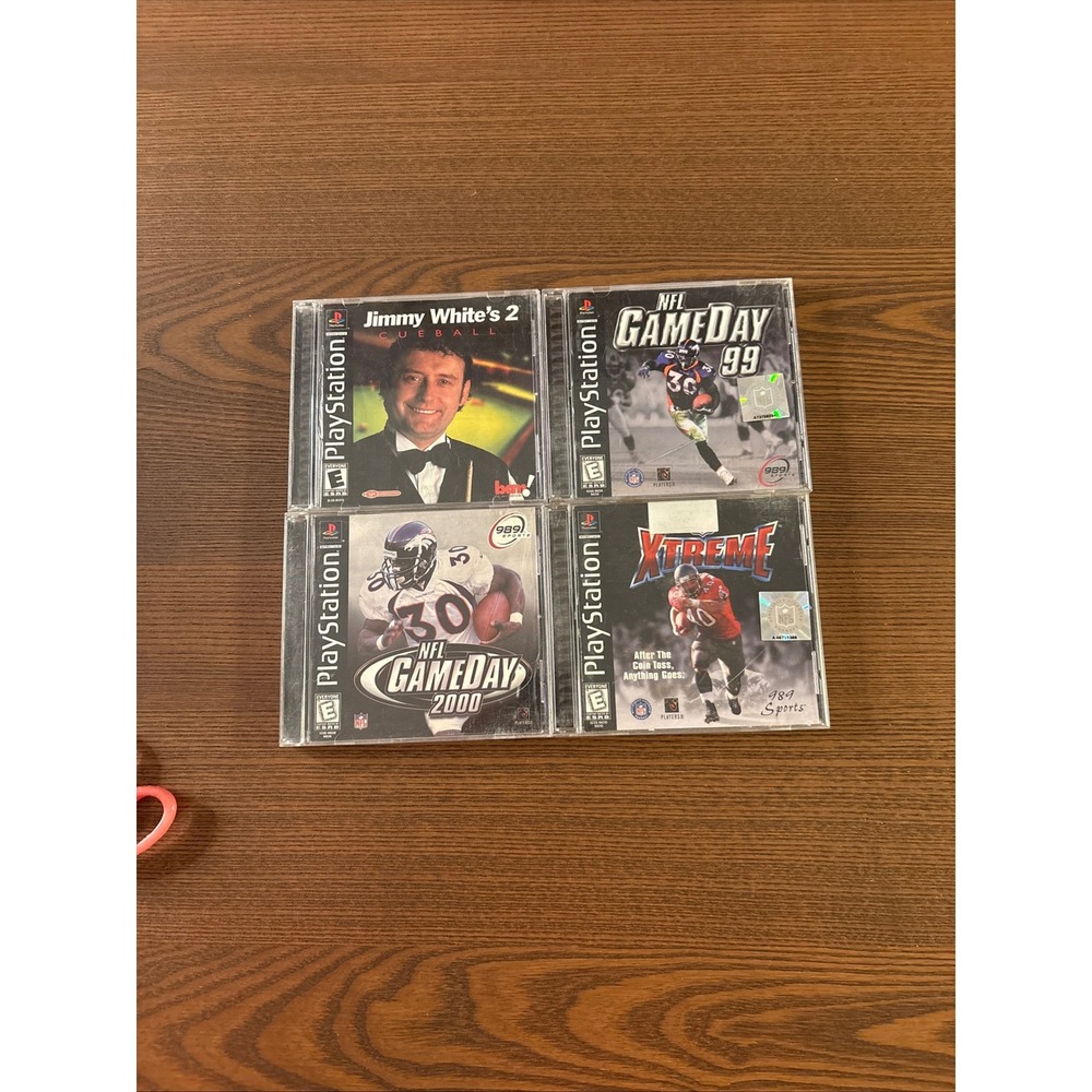 Sony PlayStation Video Game Lot 4 Games NFL GameDay 99 2000‎ Xtreme Jimmy White